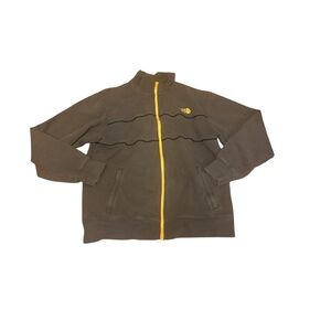 The North Face Gray Jacket with Yellow Accents
